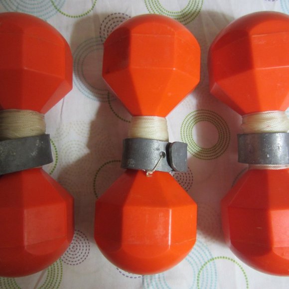 UNKNOWN Other - 3-ORANGE FISHING DUMBBELL BOUY MARKERS
